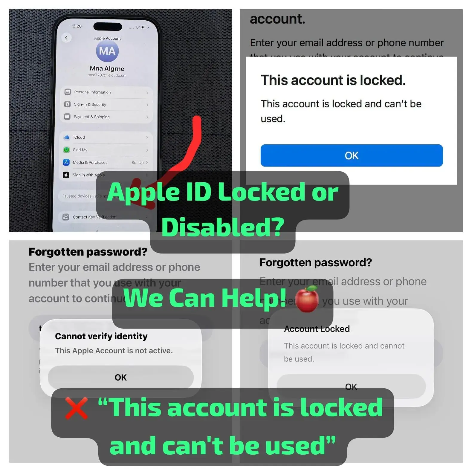 #006 Apple ID Unlock (This Account Is Locked) | iPhone 15 Pro, 15 Pro Max, 17, 17 Air